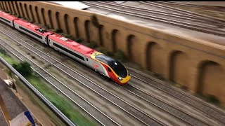 Hornby Virgin Pendolino at speed [upl. by Lyrrad]