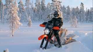 Kelkkalehti 2013 001  Snowbike  KTM 690 Enduro R  Timbersled Mountain Horse LT 137 [upl. by Joyan]