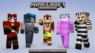 Skin Pack 1 DLC Minecraft Xbox 360 Edition NEW HD [upl. by Oikim]