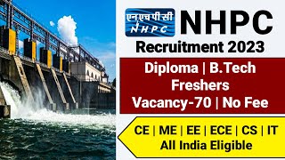 NHPC Recruitment 2023Fresher NHPC Vacancy 2023NHPC Notification 2023 NHPC Jobs 2023NHPC Limited [upl. by Merwyn372]