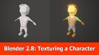 How to texture a low poly character with Blender 28 [upl. by Llertnahs]