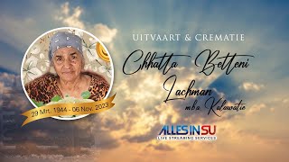 Live Streaming Uitvaart amp Crematie Chhatta Betteni Lachman mba Kalawatie ॐ [upl. by Adnihc]