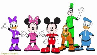 Mickey Mouse Clubhouse Space Adventure Coloring Pages For Kids [upl. by Nesto]