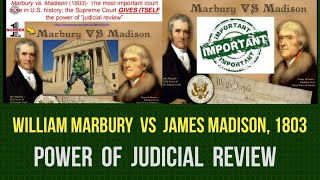 Marbury Vs Madison I Power Of Judicial Review I USA Constitution I Administrative Law [upl. by Bravar878]