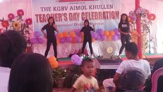 Modern Dance by B Felina Aimol and Friends on Teachers Day 2019 KGBV Aimol Khullen [upl. by Eelnodnarb32]