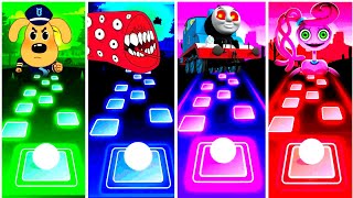 Sheriff Labrador vs Train Eater vs Thomas Train vs Mommy Long Legs I Tiles Hop EDM Rush [upl. by Cilla990]