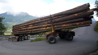 Grumier chargé a 16 mètres  descente du Mont Guillaume Métier de lextrême [upl. by Nawek]