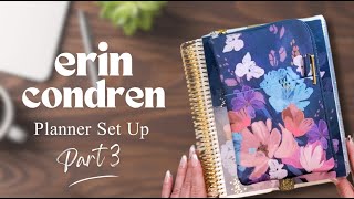 Erin Condren Academic Planner Set Up Part 3 Adding Accessories And Flip Through [upl. by Olethea]