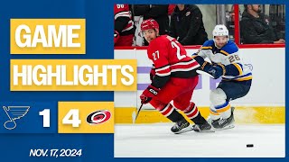 Game Highlights Blues 1 Hurricanes 4 [upl. by Teilo]