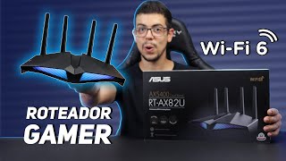 FANTÁSTICO ESSE ROTEADOR GAMER COM WiFi 6 ▸ ASUS RTAX82U AX5400 [upl. by Adnilg]