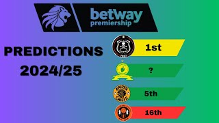 Betway Premiership 202425 Predictions [upl. by Obadiah]