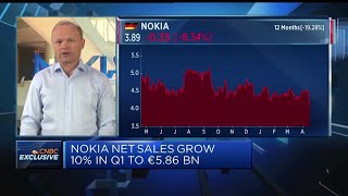 Nokia shares fall after it misses quarterly profit estimates [upl. by Ellah]