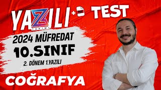 10sınıf coğrafya 2dönem 1yazılı TEST 📌 2024 MEB [upl. by Lucrece936]