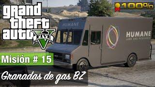 Grand Theft Auto 5  Misión 15  Granadas de gas BZ Medalla de Oro  100 [upl. by Yelbmik395]