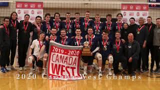 2020 Canada West Championship Highlights  TWU Spartan Volleyball [upl. by Aerdnak175]