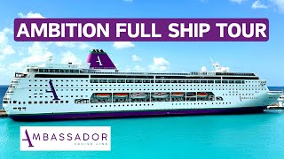 Ambassador Cruise Line  Ambition Full Ship Tour [upl. by Ymij286]