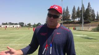 Tim DeRuyter PostPractice Interview  Aug 5 Practice 2 [upl. by Hanah452]