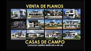 Catalogo Planos de casas campestres entre 350 m2 a 450 m2 [upl. by Eadahc]