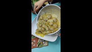 Chicken Malai Kofta With White Gravy  shorts chicken chickenmalai chickenkofta malaikofta [upl. by Kissee693]