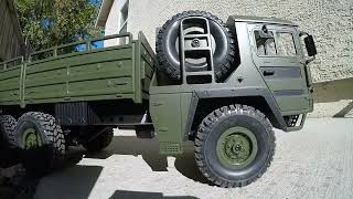 RC MILITARY TRUCK TRANSPORTER 5 MAN HX58 OUTDOOR TEST CHEAPEST 6X6 RC US ARMORED TRUCK [upl. by Woodward698]