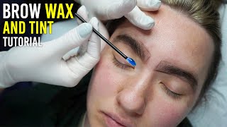 How To Do A Simple Brow Wax And Tint Your Eyebrows Tutorial [upl. by Ronoel652]