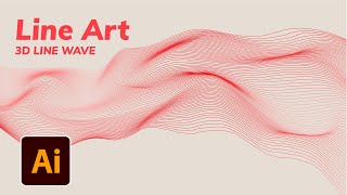 Creating a 3d Dynamic line Wave Pattern in Adobe Illustrator [upl. by Nahtanoy982]