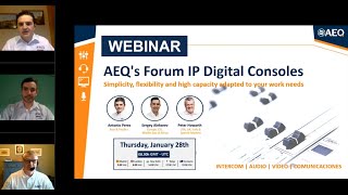 AEQ Webinar  AEQs Forum IP Digital Consoles [upl. by Routh]