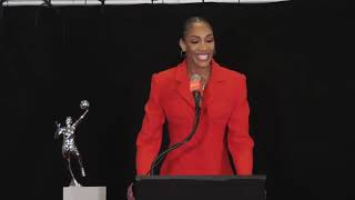 A’ja Wilson speaks after unanimous vote makes her the WNBA’s MVP [upl. by Clere936]