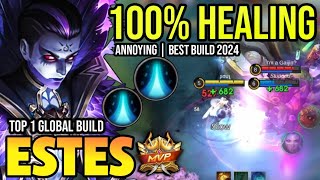 ESTES BEST BUILD 2024  BUILD TOP 1 GLOBAL ESTES GAMEPLAY  MOBILE LEGENDS✓ [upl. by Rosmunda]