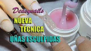 Como hacer uñas de Acrigel  Nueva tecnica de uñas esculpidas Deasynails [upl. by Wendelin]