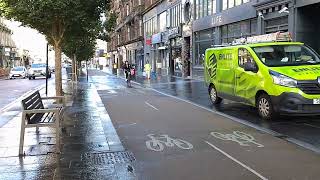 Bike Lanes Sauchiehall Street Glasgow Scotland UK [upl. by Ransell]