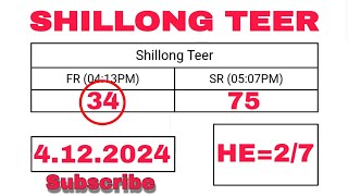 Shillong Teer Dt 4122024 Zorgeously [upl. by Tedman147]