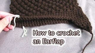 How to attach Ear Flaps onto Hat or Beanie  Beginner crochet Left Handed Tutorial [upl. by Lynnworth]