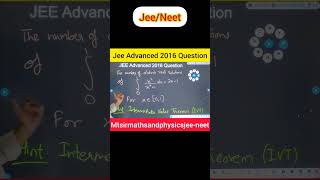 Jee Advanced 2016 Question maths jee jeemains jeeadvanced neet new trending shorts ytshort [upl. by Gareth]