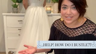 How To Bustle A Wedding Gown [upl. by Anitselec]