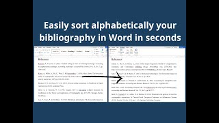 Sort your bibliography in Word in seconds easily [upl. by Yengac]