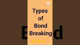 Types of Bond Breaking Homolytic and Heterolytic bond breaking chemistry ytshorts youtube [upl. by Anelleh877]