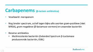 College Antibiotica Module G [upl. by Lawley]