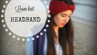 HOW TO MAKE A HEADBAND  TUTORIAL STEP BY STEP FOR BEGINNER LOOM KNITTING DIY [upl. by Hiro916]