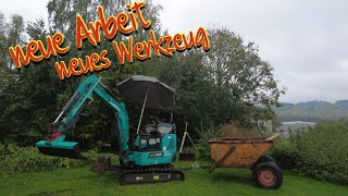 Hecke entfernen mit SUNWARD SWE18UF KX 210 Fällgreifer hydraulische Astschere Roderechen [upl. by Ahsyen]