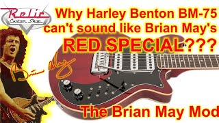 Harley Benton BM75 Brian May Mod  Series and out of phase tones made possible [upl. by Ilwain83]