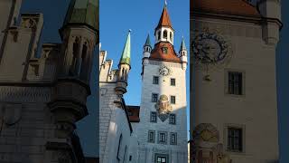 Marienplatz Munich Germany one day before Oktoberfest or October Festival [upl. by Eelsel450]