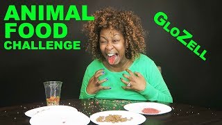 Animal Food Challenge  GloZell [upl. by Meuser]