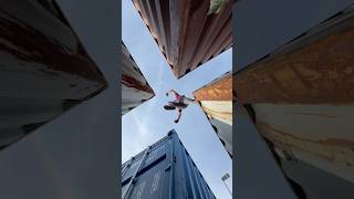 Container shreddy 💥🚛 shred container funny fail fyp shorts real reels ytshorts [upl. by Silbahc646]