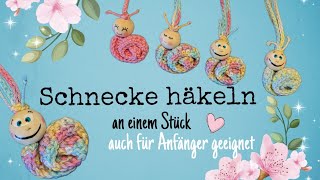 Schnecke🐌an einem Stück gehäkelt 💗auch für Anfänger geeignet 🫶 [upl. by Nahtiek293]