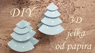 3D jelka od papira  Novogodisnji ukras  DIY 3D Christmas Tree [upl. by Eibba]