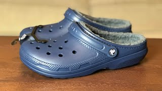 Crocs Mens and Womens Classic Lined Clog  Fuzzy Slippers Review [upl. by Rhoades731]