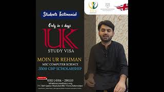 Moin Ur Rehman  YES Consultancy  Student Testimonial [upl. by Kosse]