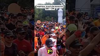 Duatlón Bogotá 2024 así fue la partida de todas las distancias Running Atletismo Ciclismo [upl. by Kcirddehs]