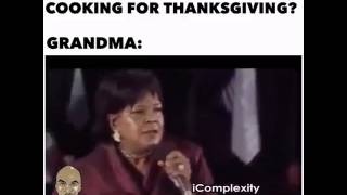 Grandma Thanksgiving Rap Song quotBeans Greens Potatoes Tomatoesquot Lyrics [upl. by Murtha]